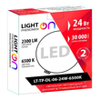 Светильник LightPhenomenON Downlightt LT-TP-DL-06-24W-6500K встраиваемый круглый Ф174 LED с выносным драйвером - Светильники - Светильники DOWNLIGHT - . Магазин оборудования для автономного и резервного электропитания Ekosolar.ru в Дубне